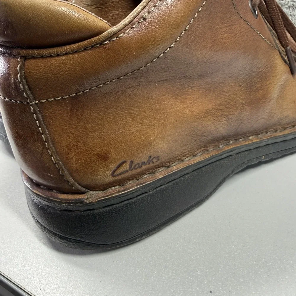 Clarks Active Mens US Size 9.5 Boots 30087 Tan Leather Dress Shoes